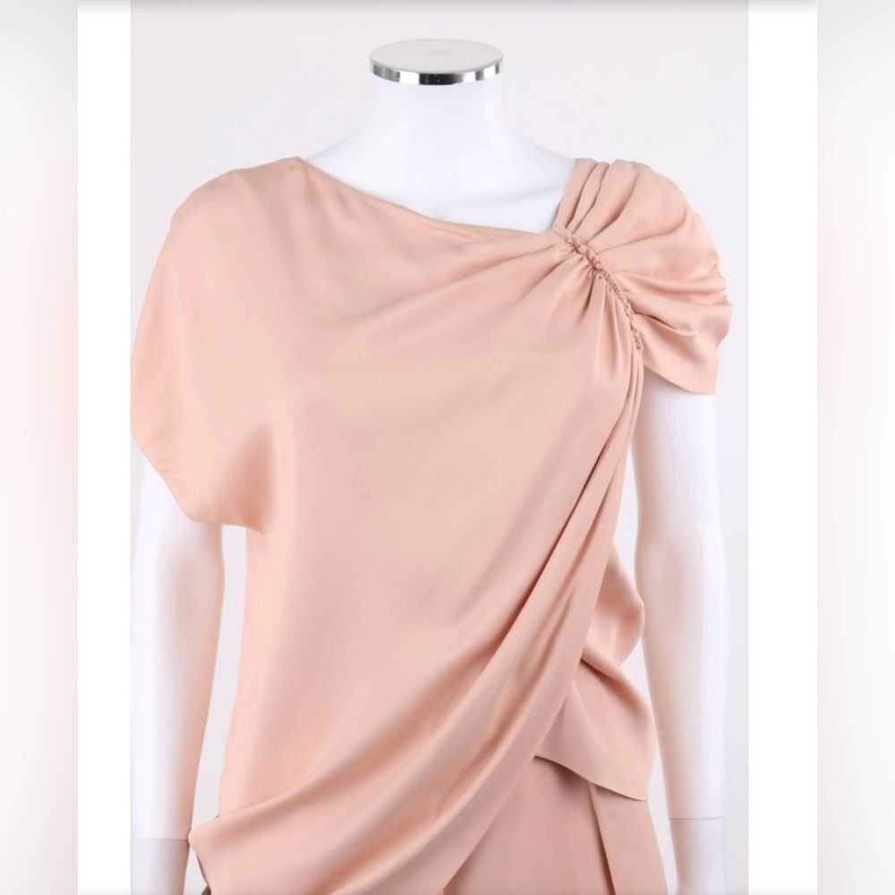 Prada Blush draped cocktail Dress, S - Picture 2 of 8